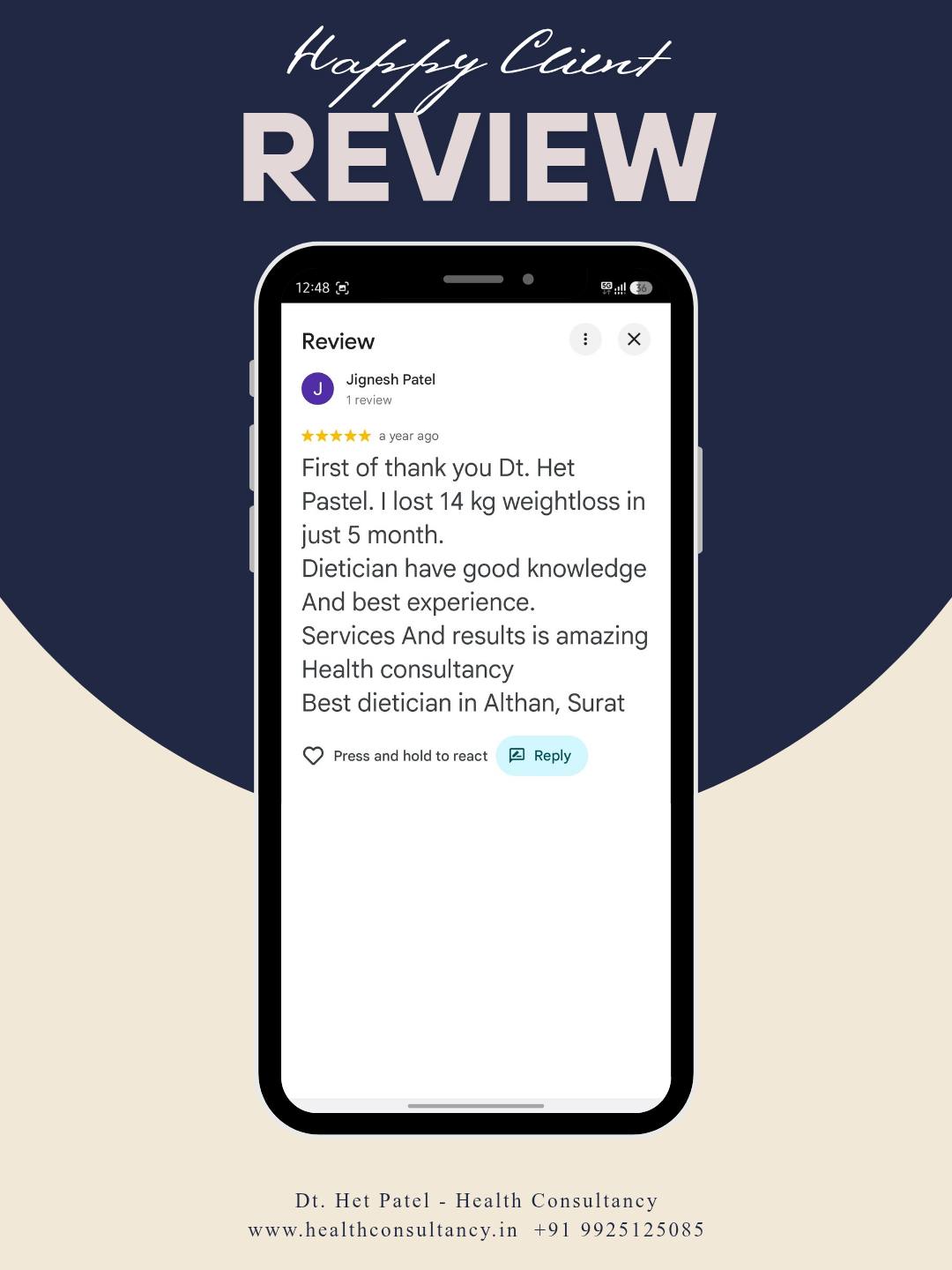 Jignesh Patel testimonial