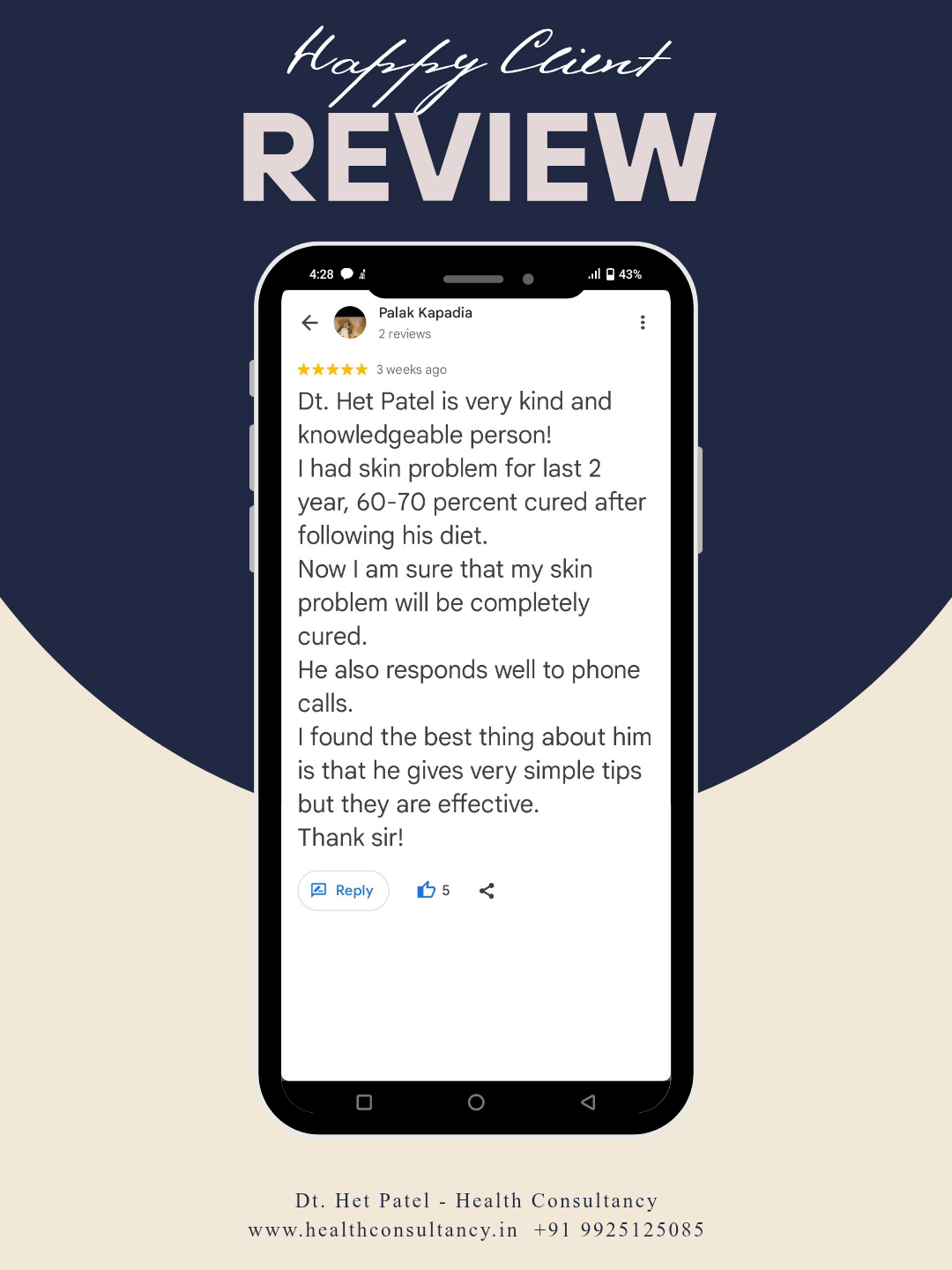 Palak Kapadia testimonial