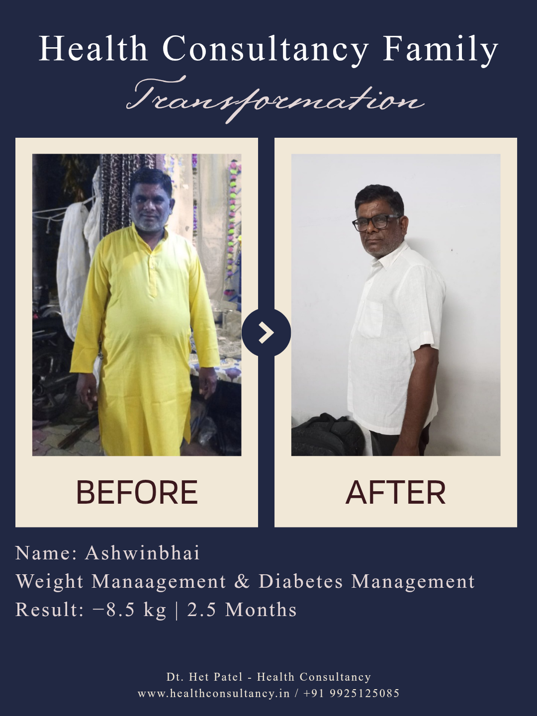 Ashwinbhai testimonial